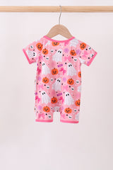 Pink Ghost Bamboo Romper