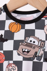 Checkered racing bamboo bubble