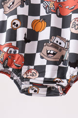 Checkered racing bamboo bubble