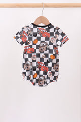 Checkered racing bamboo bubble