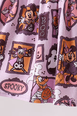 Purple witch bamboo shorts set
