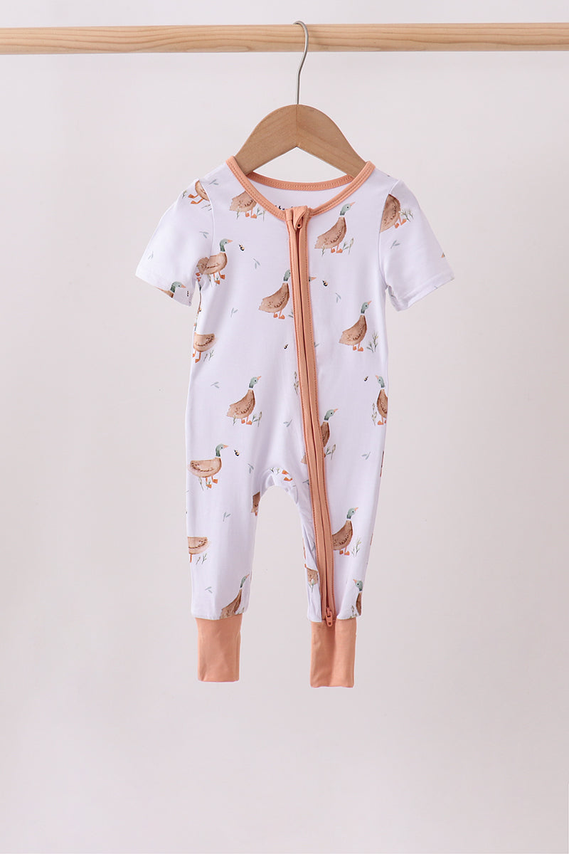 Duck Bamboo Zipper Romper