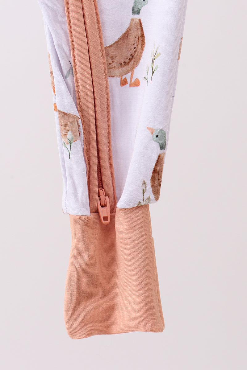 Duck Bamboo Zipper Romper