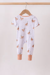 Duck Bamboo Zipper Romper