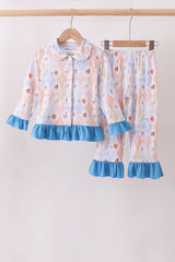 Blue Chicken Bow Bamboo Pajama Pants Set