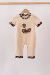 Camouflage duck applique Romper