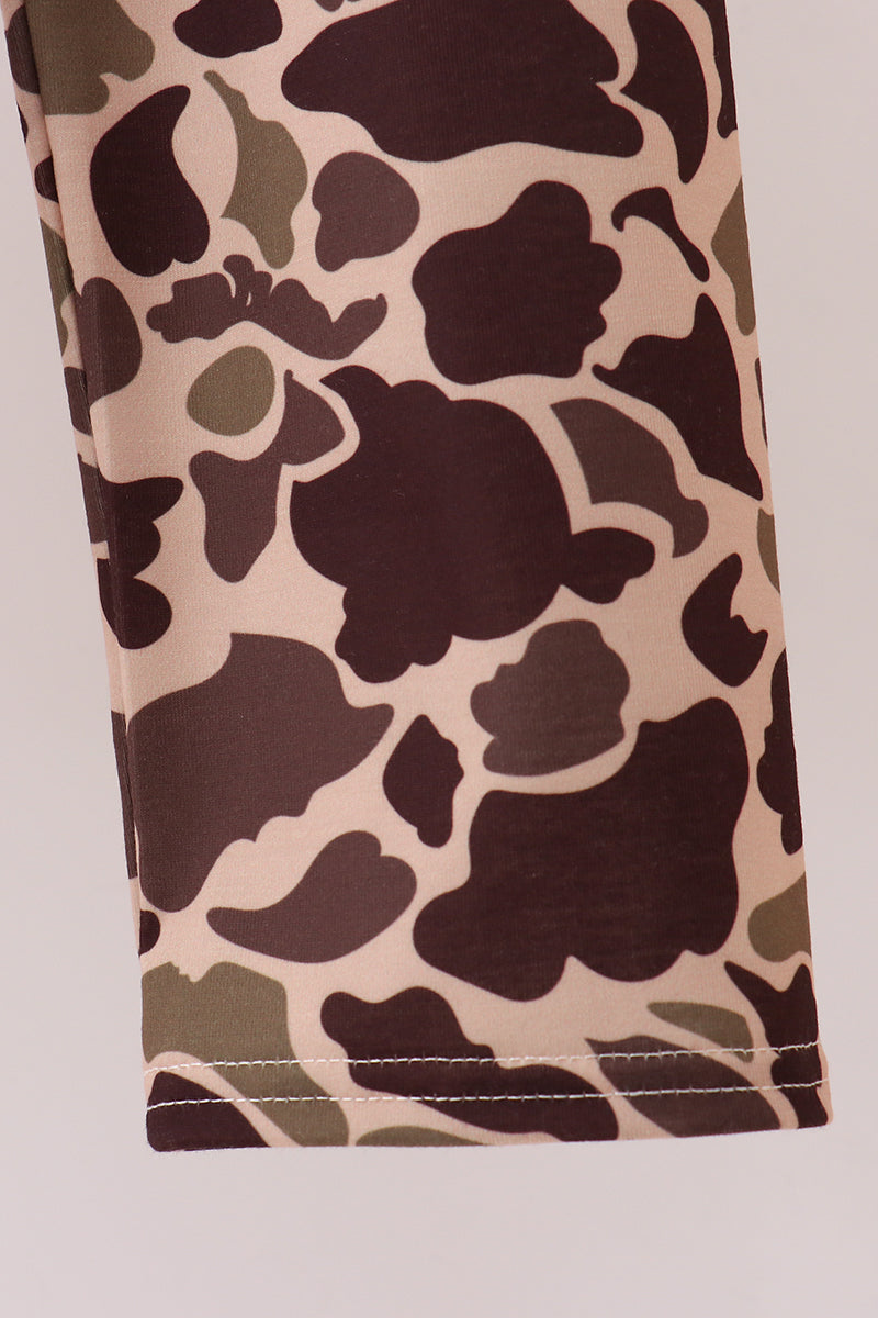Camouflage duck applique Pants Set