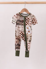 Forest Hunting Bamboo Romper