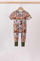 Forest Hunting Bamboo Romper
