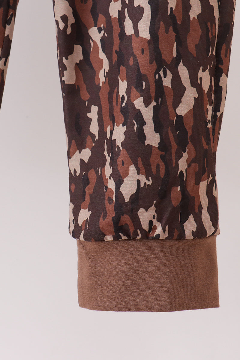 Camouflage hunting embroidery pants set