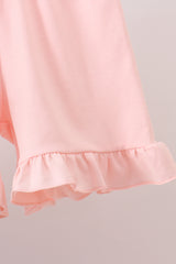 Black Ghost Ruffle Shorts Set
