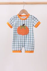 Orange Pumpkin Applique Romper