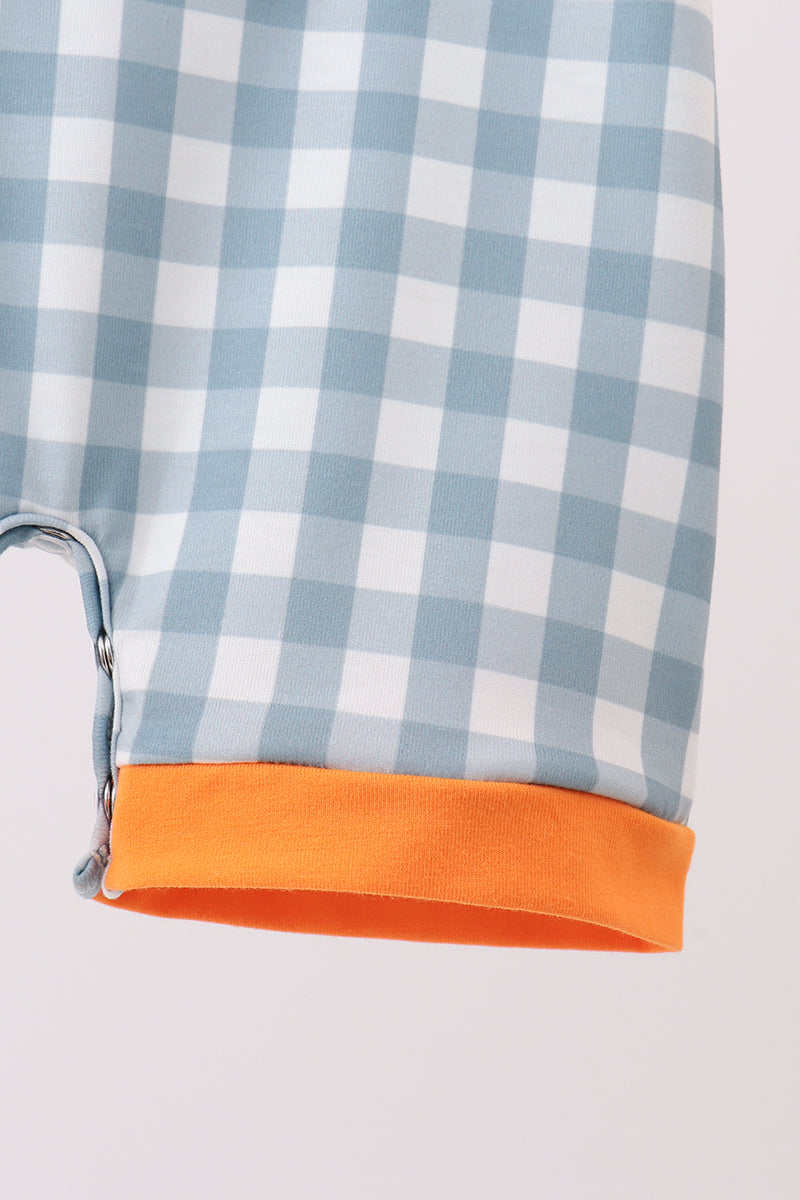 Orange Pumpkin Applique Romper