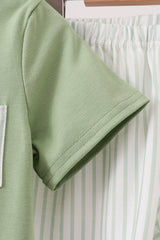 Sage Pumpkin Embroidery Pants Set