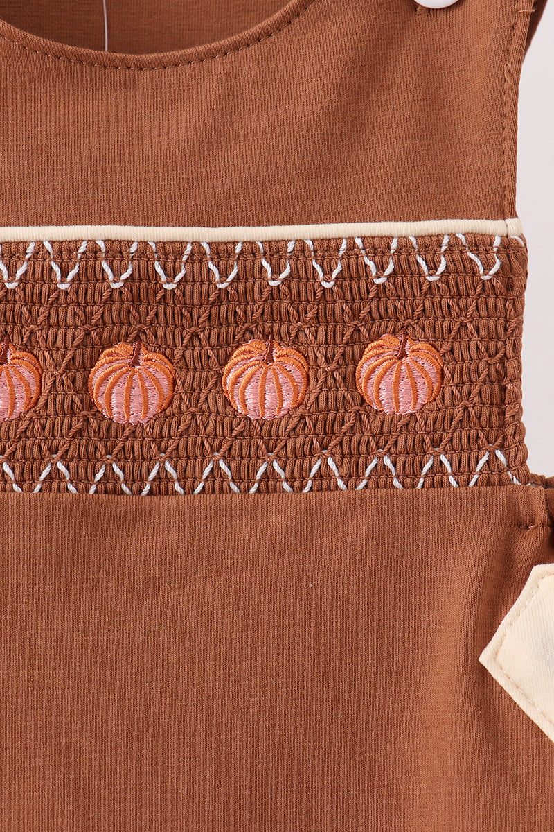 Brown Pumpkin Smocked Jon Jon