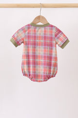Camel Pumpkin Embroidery Plaid Bubble
