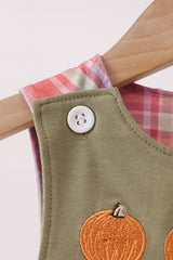 Camel Pumpkin Embroidery Plaid Jon Jon