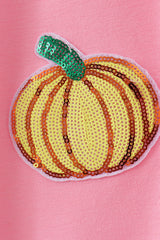 Pink Pumpkin Sequin Mom&me Top