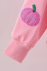 Pink Pumpkin Sequin Mom&me Top