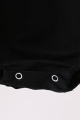 Black Pumpkin cat Embroidery Ruffle Bubble