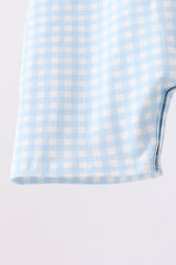 Blue Pumpkin Smocked Gingham Jon Jon