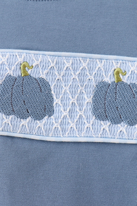 Blue Pumpkin Smocked Gingham Pants Set