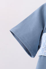 Blue Pumpkin Smocked Gingham Pants Set