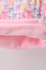 Pink Bow Fleece Hoodie Jacket