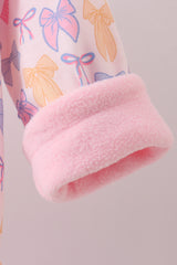 Pink Bow Fleece Hoodie Jacket
