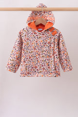 Floral Fleece Hoodie Jacket