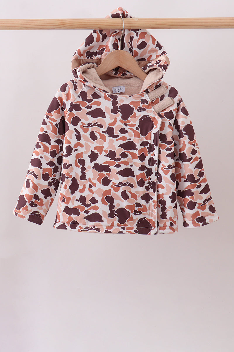 Camouflage Fleece Hoodie Jacket