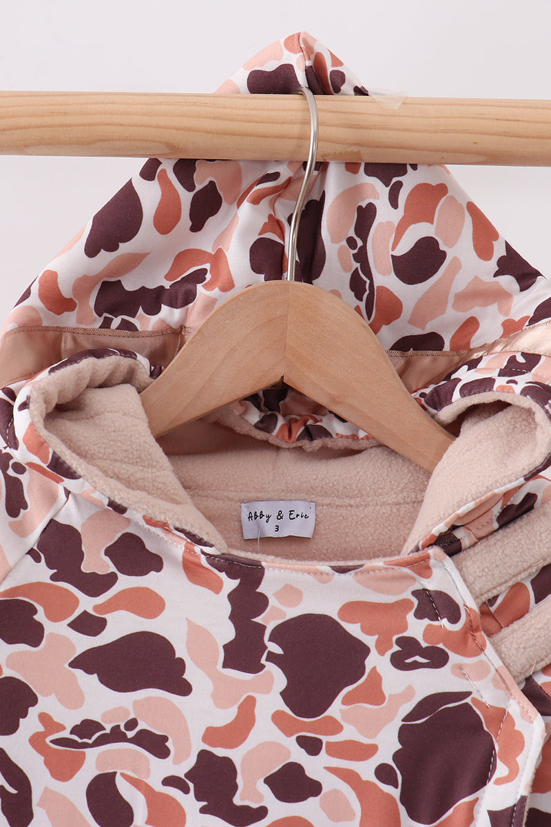 Camouflage Fleece Hoodie Jacket