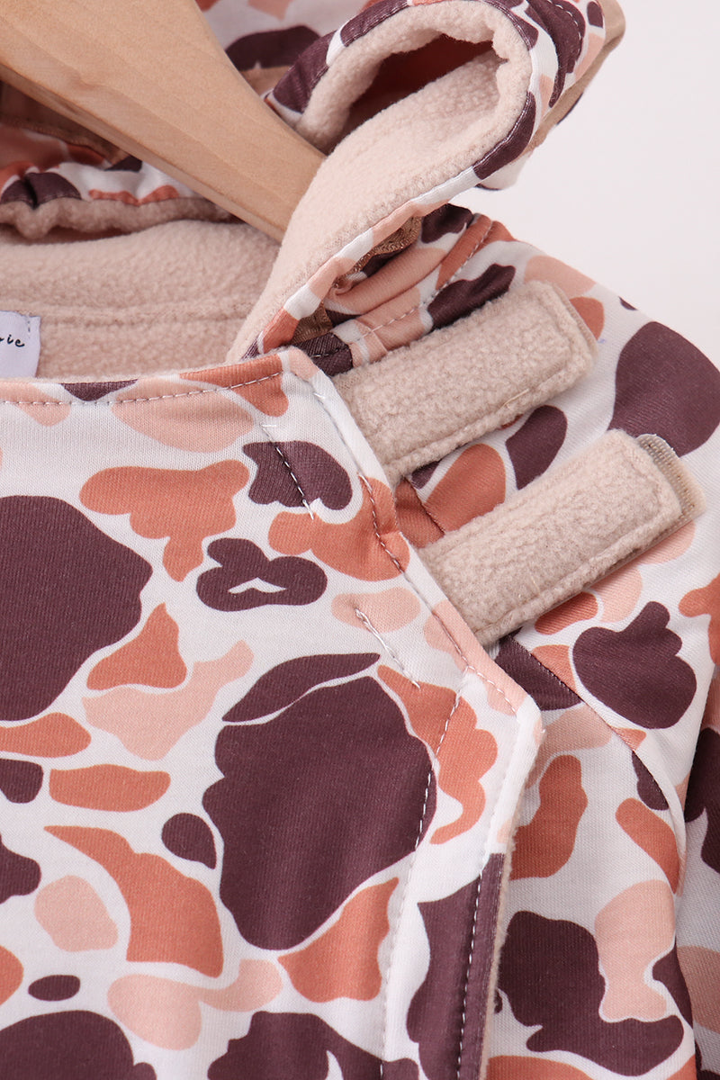 Camouflage Fleece Hoodie Jacket