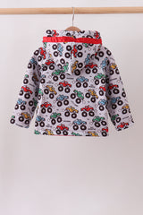 Monster truck fleece hoodie jacket