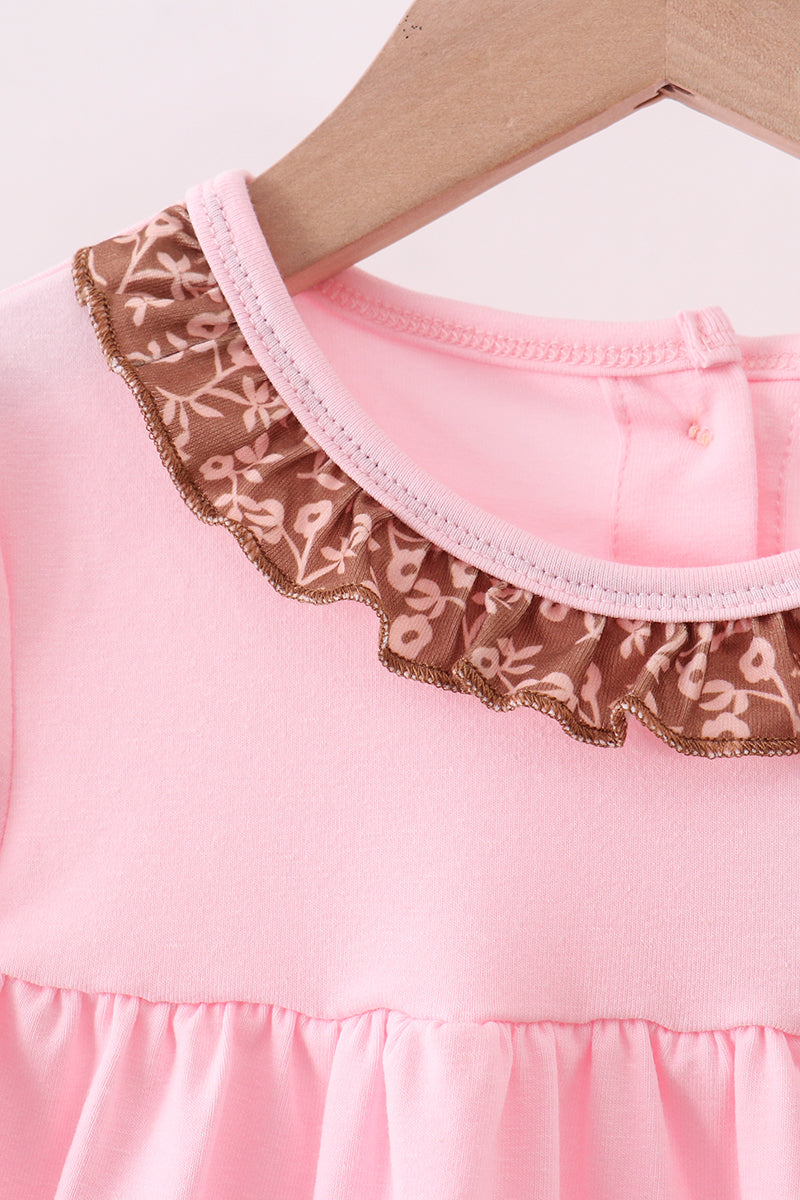 Pink Mallard Applique Ruffle Dress