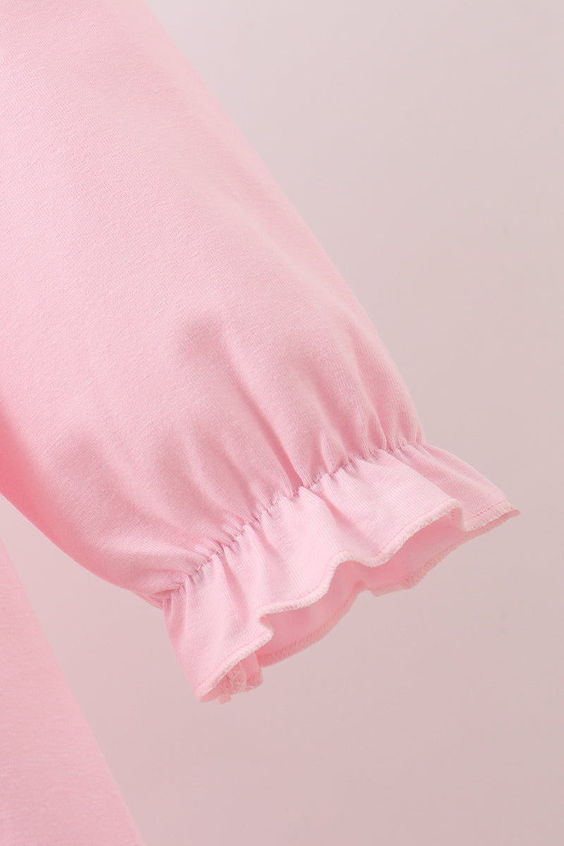 Pink Mallard Applique Ruffle Dress