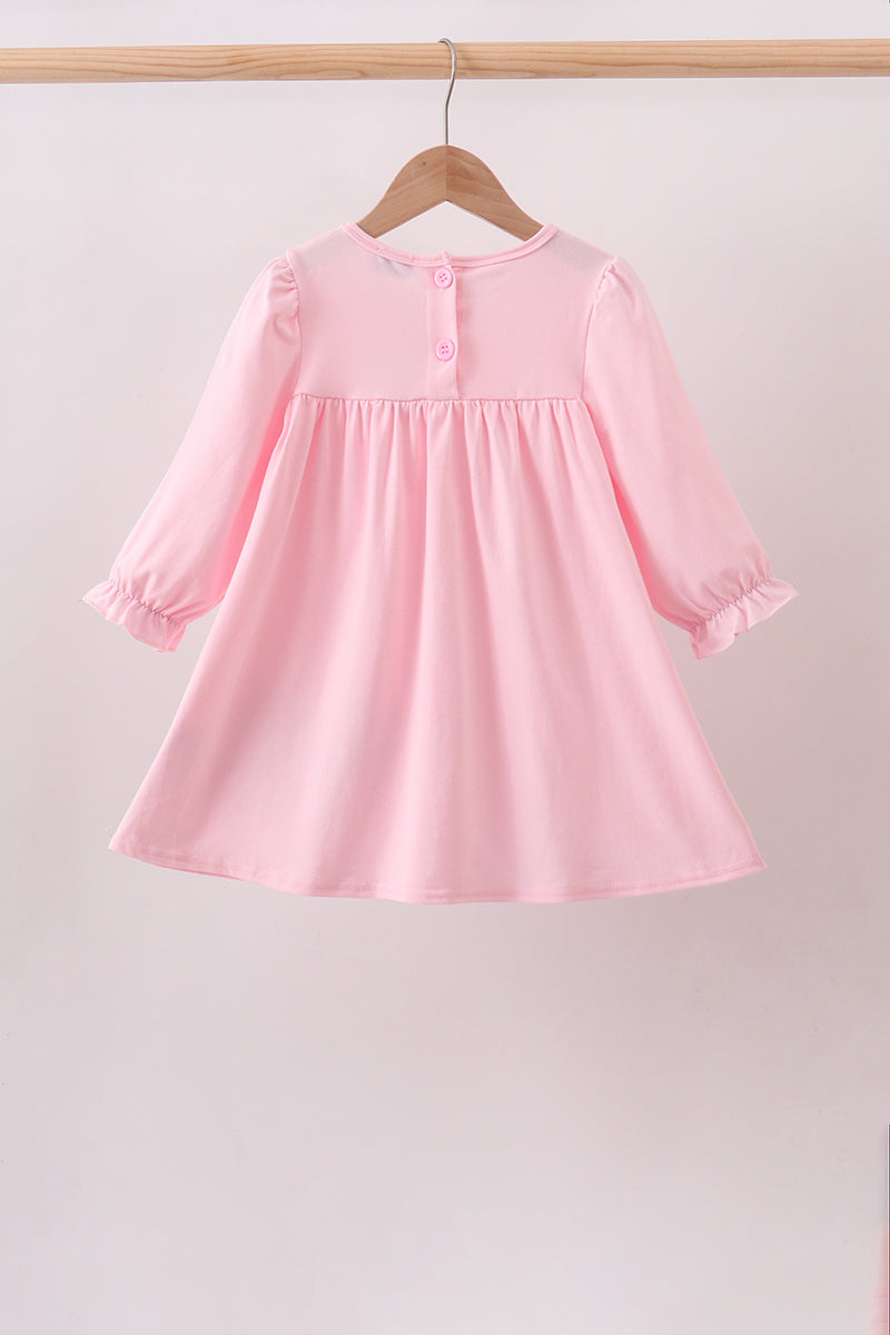 Pink Mallard Applique Ruffle Dress