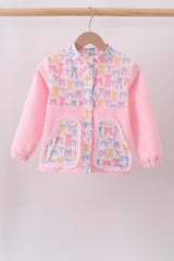 Pink Bow Fleece mom&me Jacket
