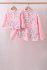 Pink Bow Fleece mom&me Jacket
