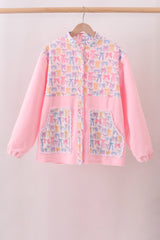 Pink Bow Fleece mom&me Jacket