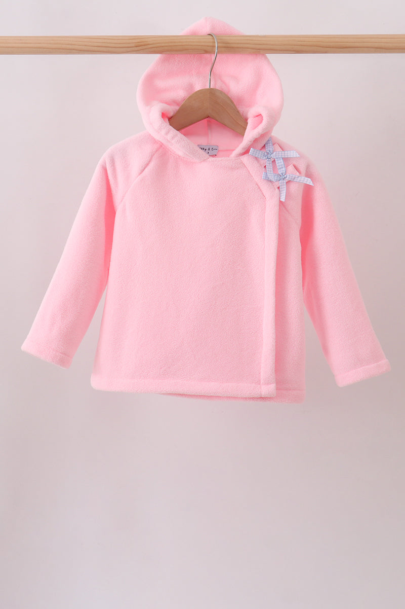 Pink Fleece Bow Coat