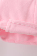 Pink Fleece Bow Coat