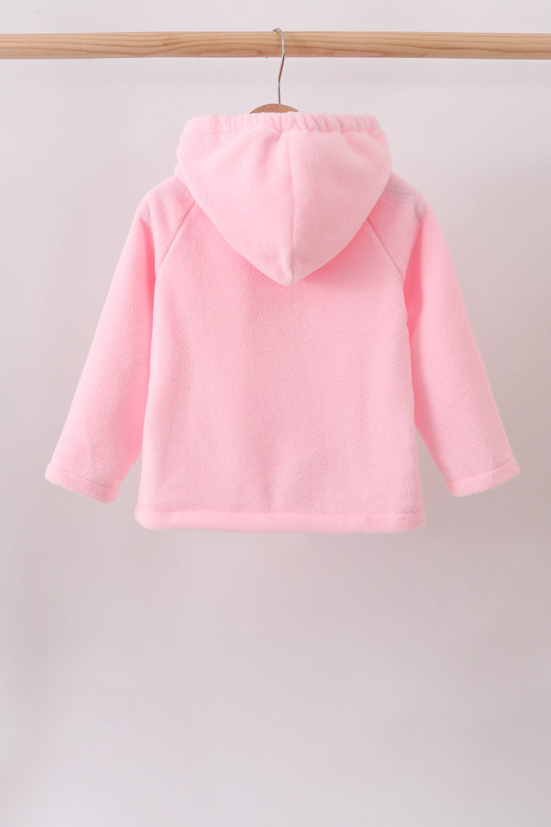 Pink Fleece Bow Coat