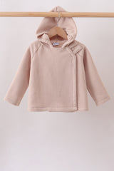 Khaki Fleece Bow Coat
