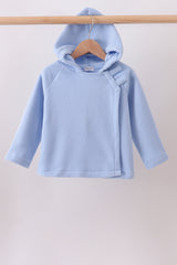 Blue Fleece Bow Coat