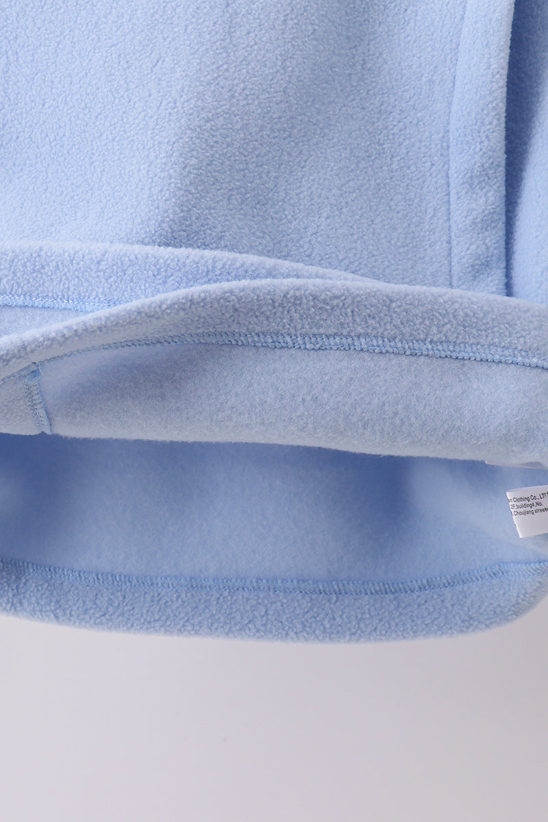 Blue Fleece Bow Coat
