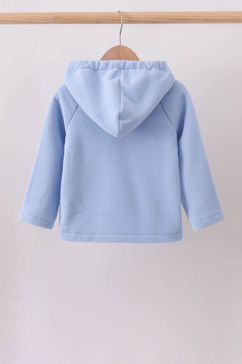 Blue Fleece Bow Coat