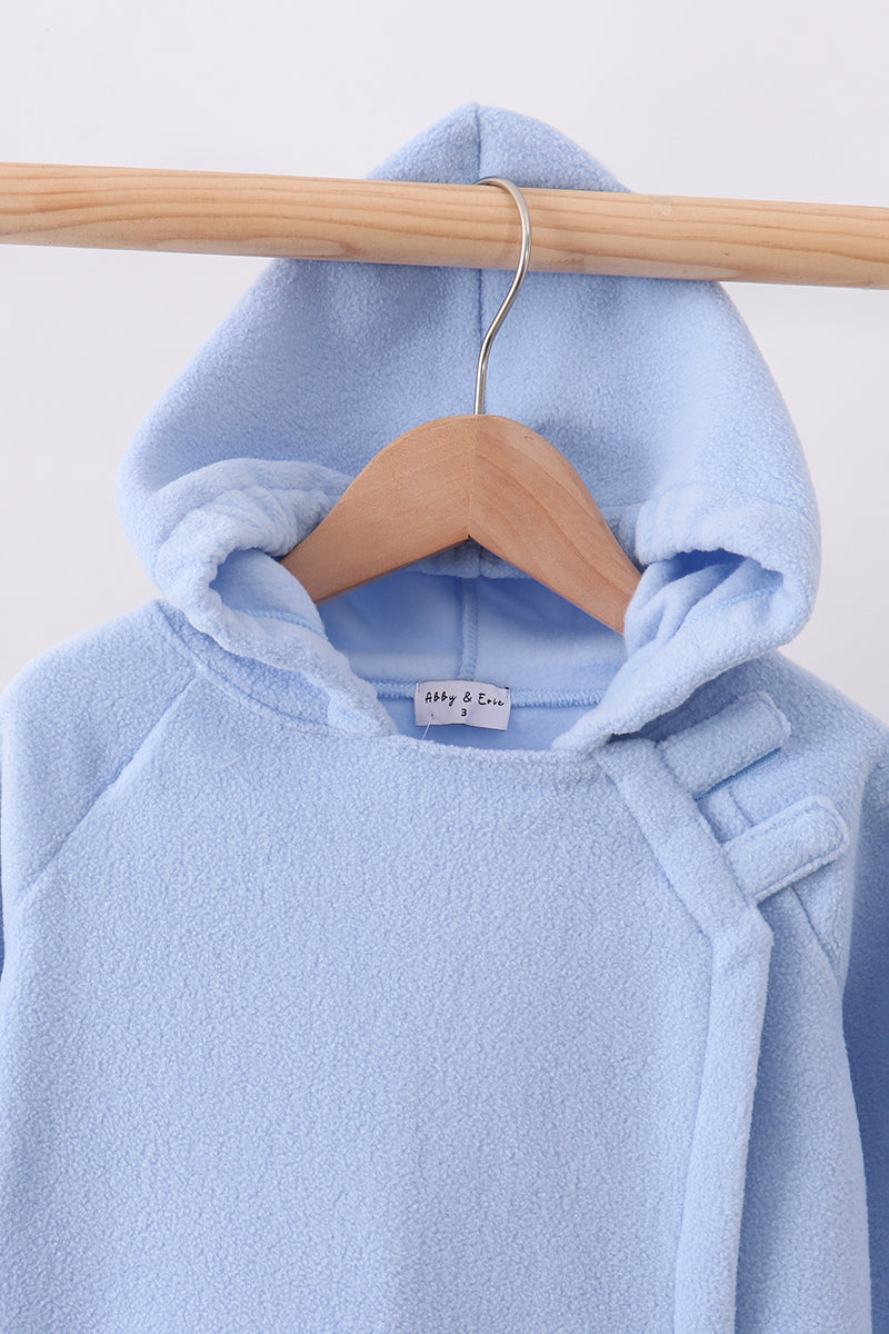 Blue Fleece Bow Coat