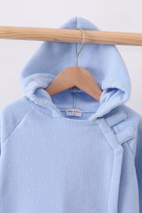 Blue Fleece Bow Coat