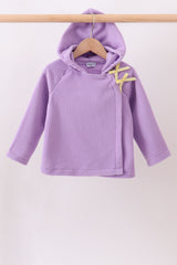 Purple Fleece Bow Coat